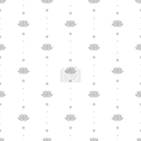 Ilustración de Flores de loto patrón sin costura - Imagen libre de derechos
