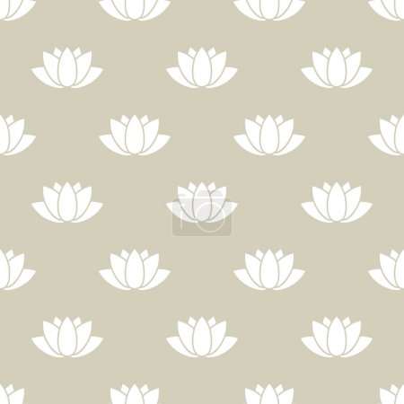 Téléchargez les illustrations : Lotus fleurs motif sans couture - en licence libre de droit