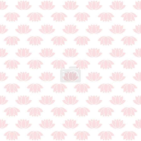 Ilustración de Flores de loto rosa patrón sin costura - Imagen libre de derechos