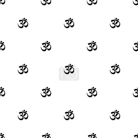Ilustración de Om símbolos patrón sin costura - Imagen libre de derechos