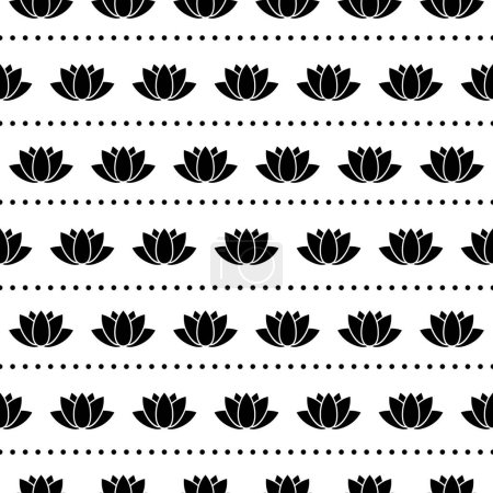 Photo for Lotus Flowers Seamless Pattern - Royalty Free Image