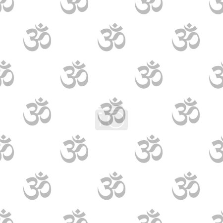 Illustration for Om Symbols Seamless Pattern - Royalty Free Image