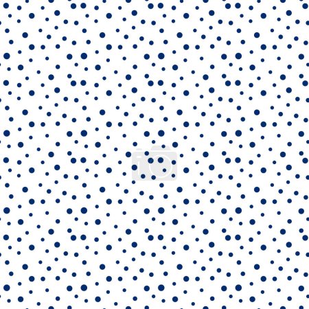Illustration for Snowflakes Seamless Pattern Dot Background Polka Vector - Royalty Free Image