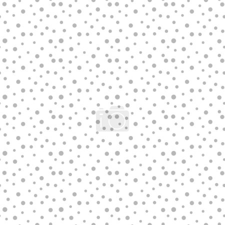 Illustration for Snowflakes Seamless Pattern Dot Background Polka Vector - Royalty Free Image