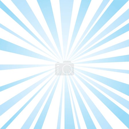 Illustration for Sunburst Background, Blue Sunrise Vector Illustration - Royalty Free Image