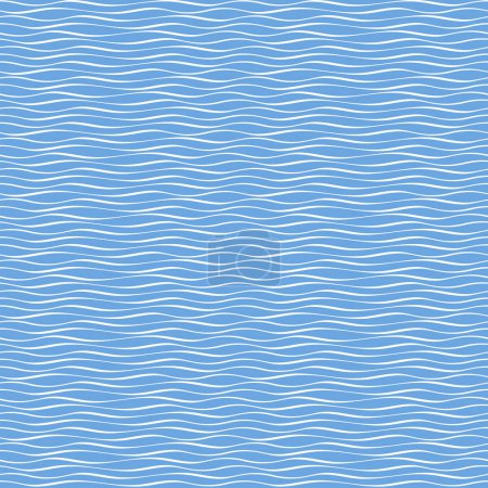 Ilustración de Inconsútil patrón ondulado de agua abstracta - Imagen libre de derechos