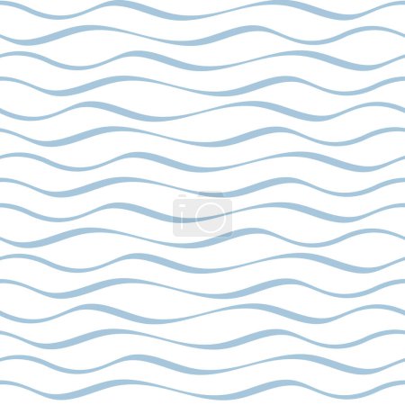 Ilustración de Patrón de ondas azules abstractas sin costuras - Imagen libre de derechos