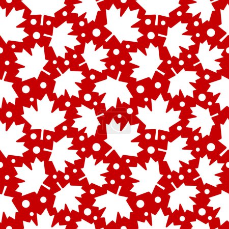 Illustration for Canada Maple Leaf Seamless Pattern Background, Vector illustration - Royalty Free Image