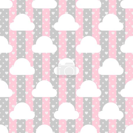 Illustration for Cloud Seamless Pattern, Vector Illustration - Royalty Free Image