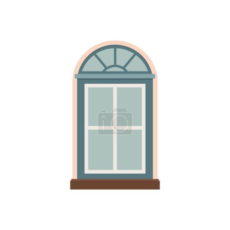 Illustration for Window flat style icon, vector illustration - Royalty Free Image