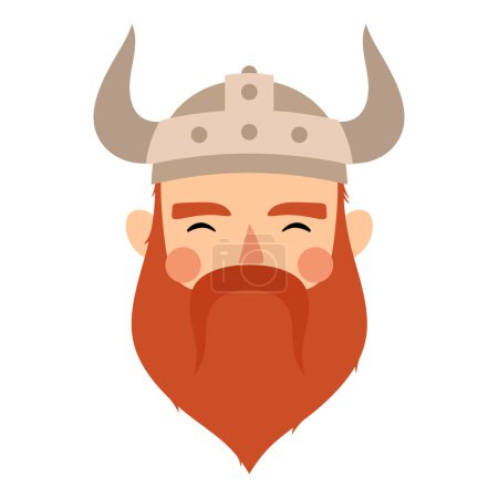 Ilustración de Logotipo vikingo, infantil escandinavo vector de fondo - Imagen libre de derechos