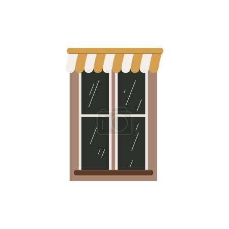 Illustration for Flat icon with window, vector illustration - Royalty Free Image