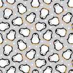  seamless pattern with polar penguins 