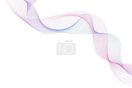 Illustration for Abstract flow wave lines background. Futuristic technology and science theme background - Royalty Free Image