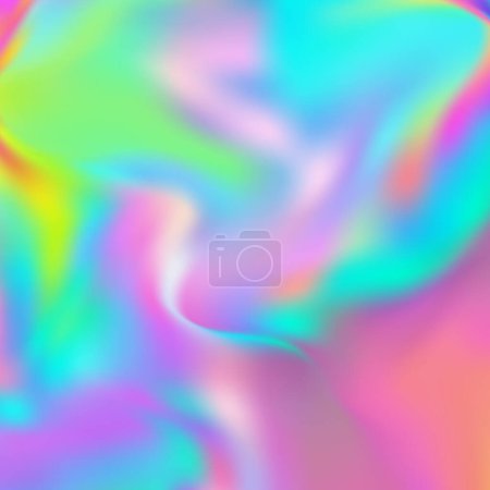 Foto de Hologram texture Wave Design Colorful Gradient Background - Imagen libre de derechos