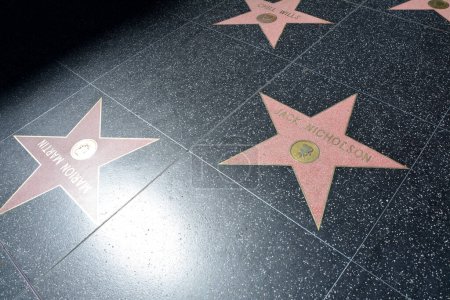 Photo for Los Angeles, CA, USA - March 27, 2018 : The Hollywood Walk of Fame stars in Los Angeles. Jack Nicholson star. - Royalty Free Image