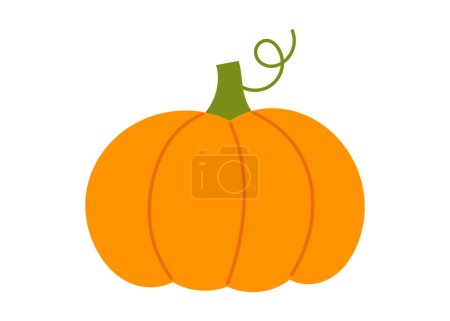 Illustration for Pumpkin symbol drawing isolated on white background. Vector illustration. - Royalty Free Image