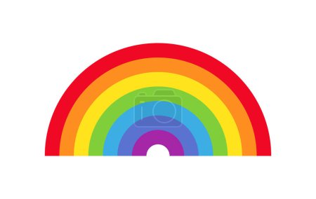 Téléchargez les illustrations : Rainbow vector icon isolated on white background. Rainbow colors design element. - en licence libre de droit