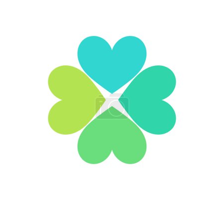 Four leaf clover icon symbol. Vector illustration.