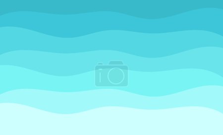 vagues de mer fond motif bleu. Illustration vectorielle.