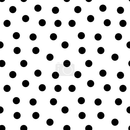 Illustration for Polka dots black and white seamless pattern. Vector illustration. - Royalty Free Image