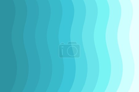 vagues de mer bleu motif couleur gradsient fond. Illustration vectorielle.