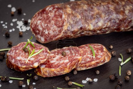 Photo for The Hesse smoked and dry traditional Sausage - Royalty Free Image