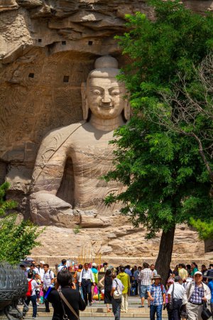 Téléchargez les photos : Les Bouddhas de Yungang Grottoes en Chine - en image libre de droit