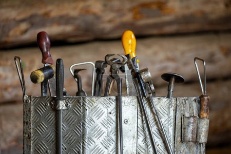 The work tools of a blacksmith