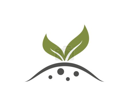 Illustration for Seedling sprout icon. plant sprouted, planting and agriculture symbol. isolated vector image - Royalty Free Image