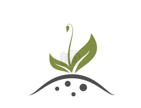 Illustration for Sprout with bud icon. spring, sprout, planting and agriculture symbol. isolated vector image in simple style - Royalty Free Image