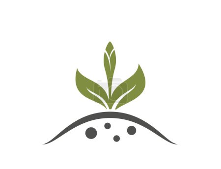 Illustration for Spring plant bud icon. sprout, planting and germinate symbol. isolated vector image - Royalty Free Image