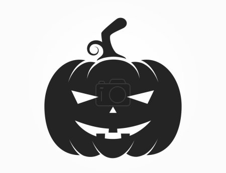 Illustration for Halloween pumpkin icon. autumn symbol for web design. isolated vector image - Royalty Free Image