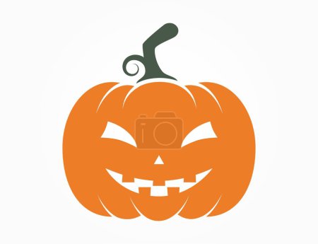 Illustration for Halloween pumpkin icon. autumn symbol. vector color image for web design - Royalty Free Image