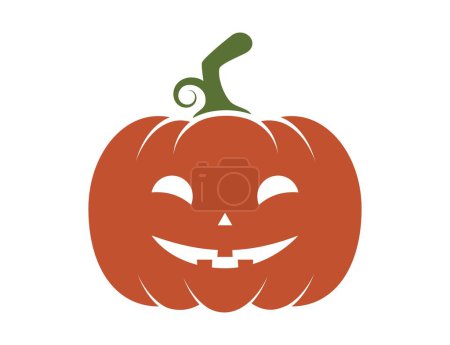 Illustration for Smile halloween pumpkin icon. autumn symbol. isolated vector color image in simple style - Royalty Free Image