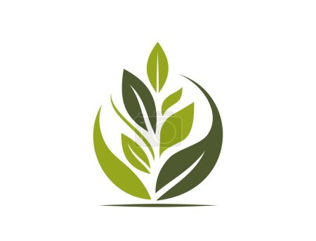 grüne Pflanze Symbol. Sprossen, ökologische, botanische und Natursymbole. isoliertes Vektorbild in flachem Design
