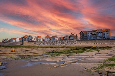 Landscapes with sunset and sunrise from audresselles, ambleteuse and wimereux in france