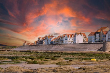 Landscapes with sunset and sunrise from audresselles, ambleteuse and wimereux in france