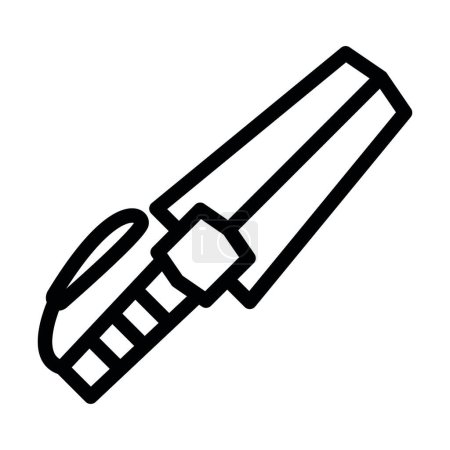 Metal Detector Vector Thick Line Icon For Personal And Commercial Use