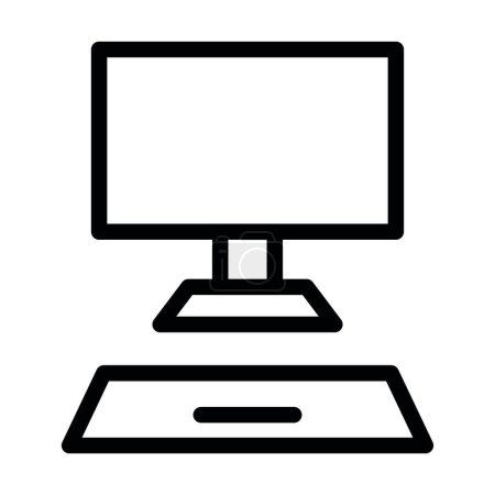 Icono de línea gruesa del vector de la computadora para el uso personal y comercial
