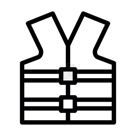 Photo for Life Vest Vector Thick Line Icon For Personal And Commercial Use - Royalty Free Image