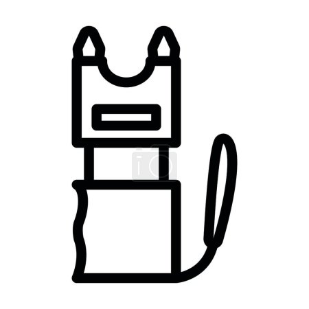 Elektroschocker Vector Thick Line Icon für den persönlichen und kommerziellen Gebrauch