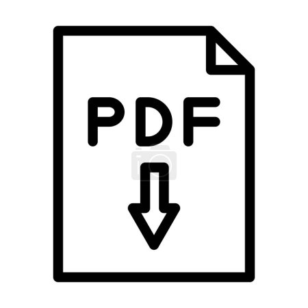 Téléchargez les illustrations : Télécharger PDF Illustration vectorielle Ligne Icône Design - en licence libre de droit
