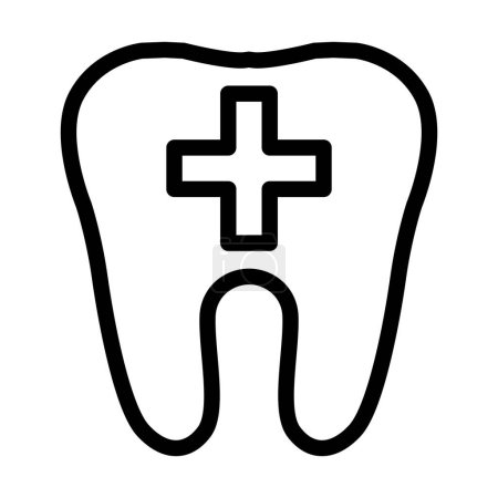 Ilustración de Cuidado dental Vector Ilustración Línea Icono Diseño - Imagen libre de derechos