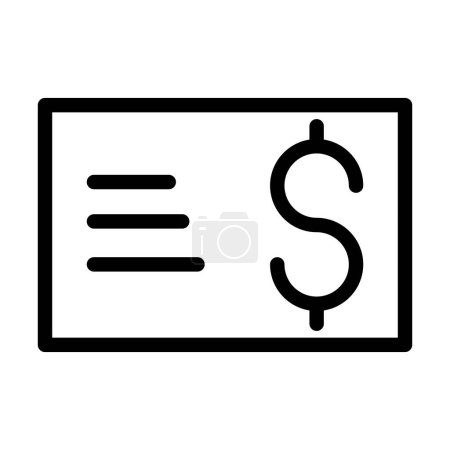 Illustration for Paycheck Vector Illustration Line Icon Design - Royalty Free Image
