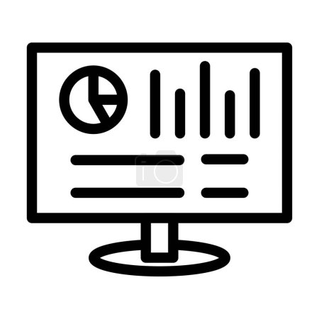 Illustration for Reporting Vector Illustration Line Icon Design - Royalty Free Image