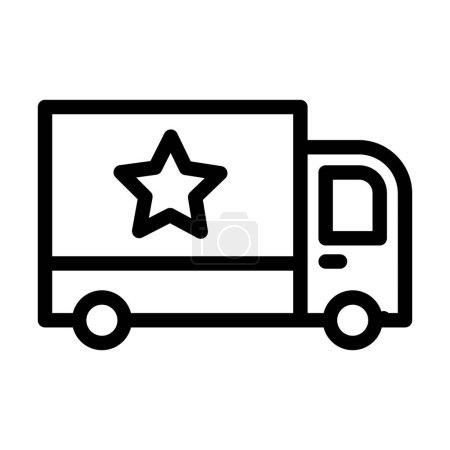 Illustration for Logistics Vector Illustration Line Icon Design - Royalty Free Image