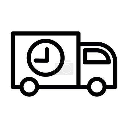 Illustration for TruckTime Vector Illustration Line Icon Design - Royalty Free Image