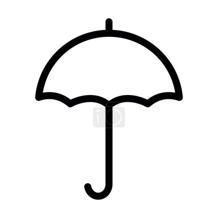 Téléchargez les illustrations : Conception d'icône de ligne d'illustration vectorielle de parapluie - en licence libre de droit