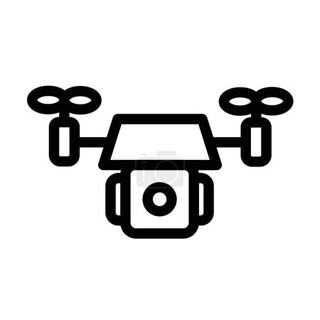 Ilustración de Drone Vector Ilustración Línea Icono Diseño - Imagen libre de derechos